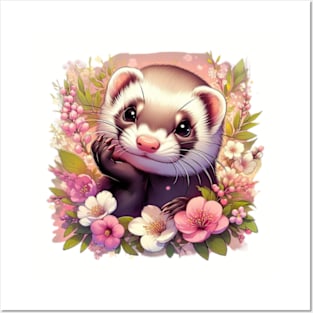 Ferret loving Spring Posters and Art